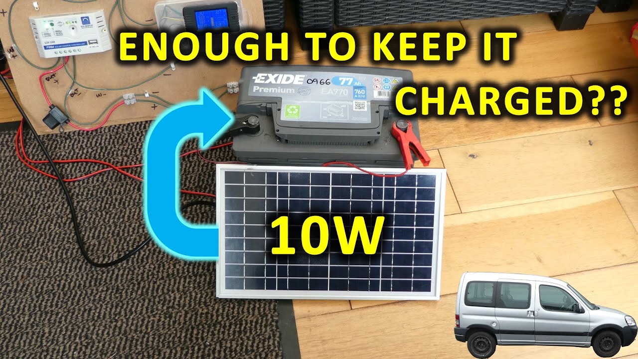 Can a 10W Solar Panel Charge a 12V Battery?