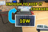 Can a 10W Solar Panel Charge a 12V Battery?