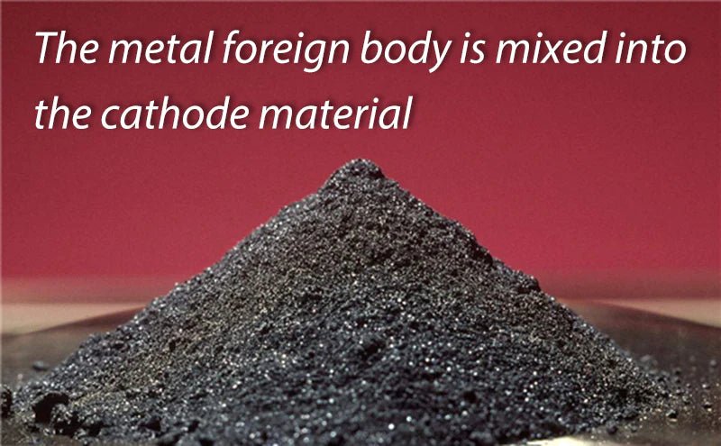 What Happens When a Lithium Battery's Cathode Material Is Mixed with a Metallic Foreign Substance?