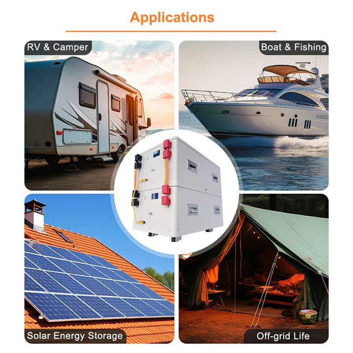 Hy15hes All-in-One Stacked Off-Grid Battery Home Energy Storage Device 51.2v 14.34kwh - SHIELDEN