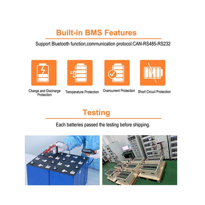 Hy15hes All-in-One Stacked Off-Grid Battery Home Energy Storage Device 51.2v 14.34kwh - SHIELDEN