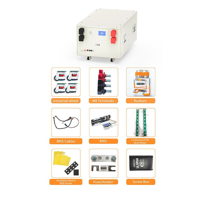 Hy15hes All-in-One Stacked Off-Grid Battery Home Energy Storage Device 51.2v 14.34kwh - SHIELDEN