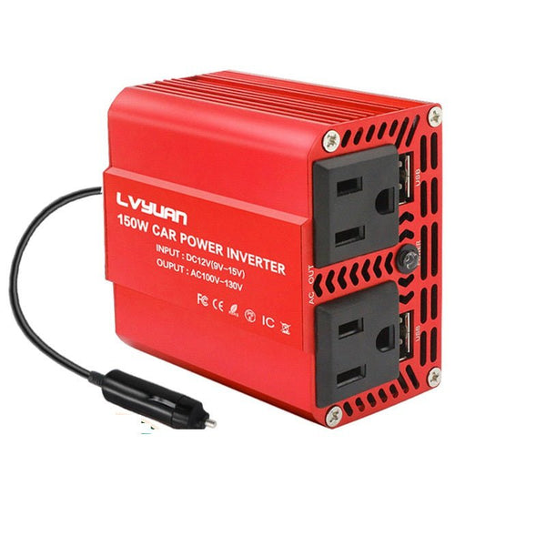 12v to 110v Small Car Inverter 150w - SHIELDEN