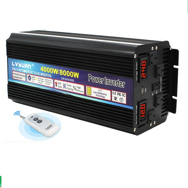 Modified Sine Wave 4000w-8000w Black Inverter Remote Control High Power - SHIELDEN