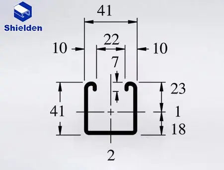 Q235 Strut Channel Black 41 x 41 2.0mm (3M) - SHIELDEN CHANNEL