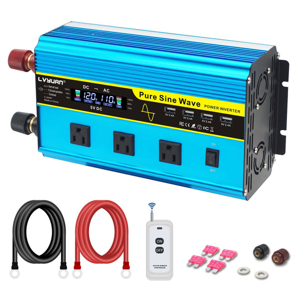 Sine Wave 1000w-6000w Plug-In Model 12v24v to 110v-240 V Inverter Manufacturer Customized - SHIELDEN