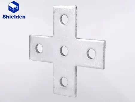 unistrut brackets 4 holes cross flat plate - 100pcs Package - SHIELDEN CHANNEL